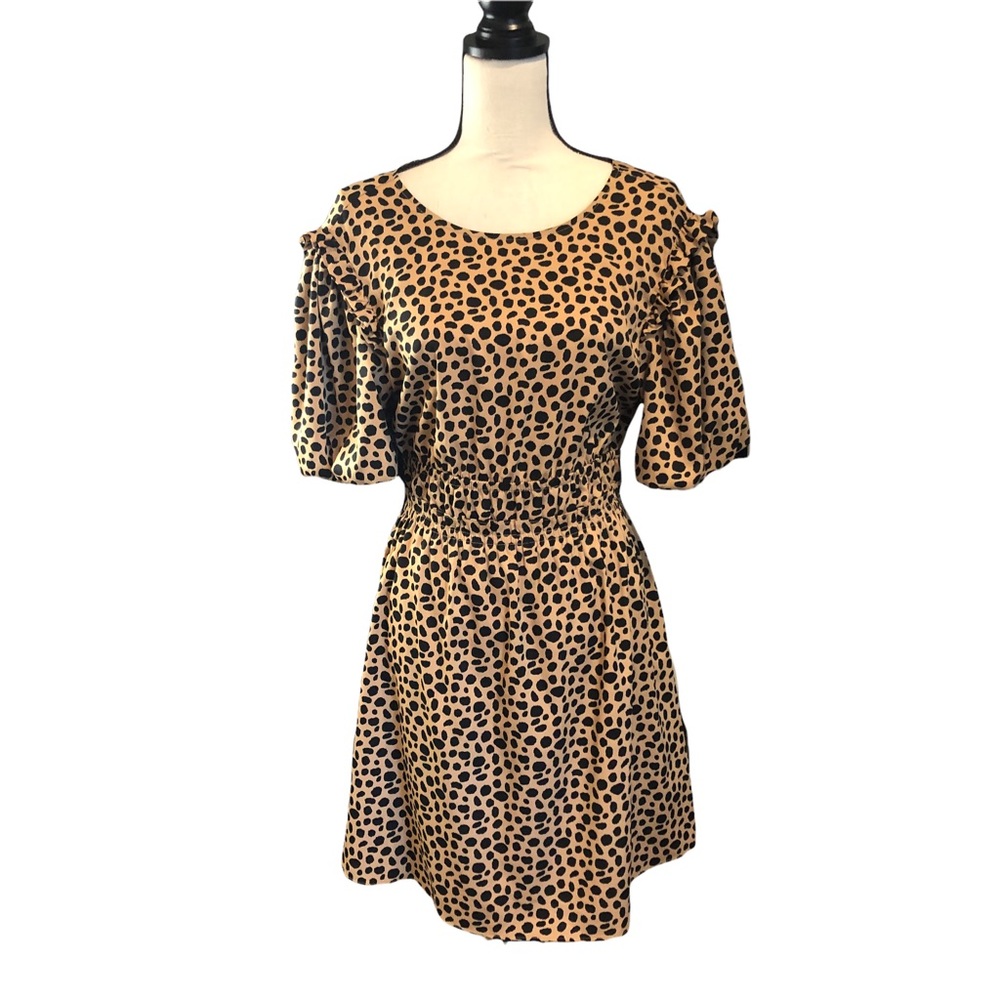 NWT Topshop Animal print open back dress in size 8